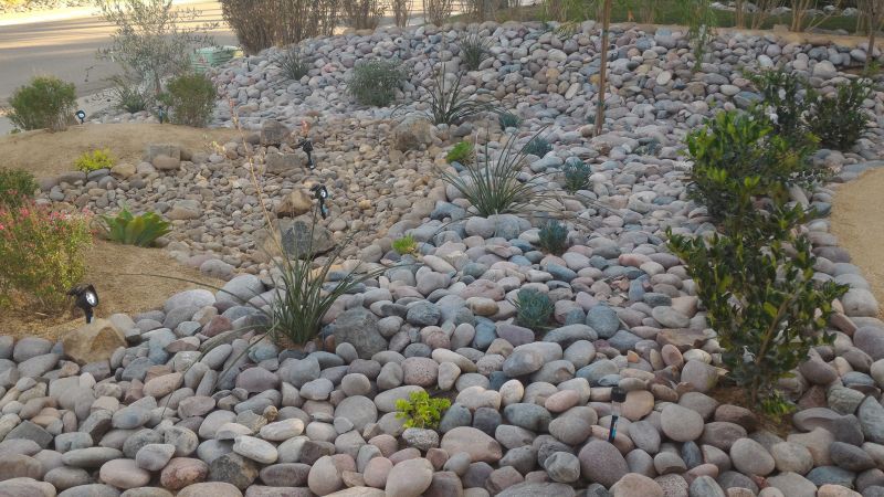 Stone and Mulch Features
